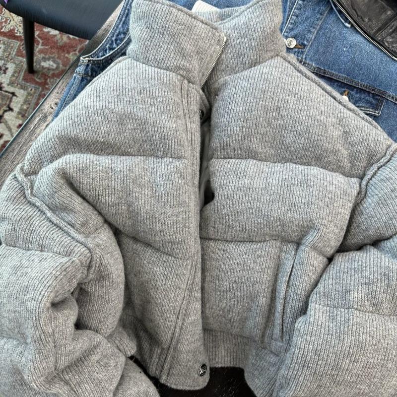 Gray cotton clothes women`s winter loose