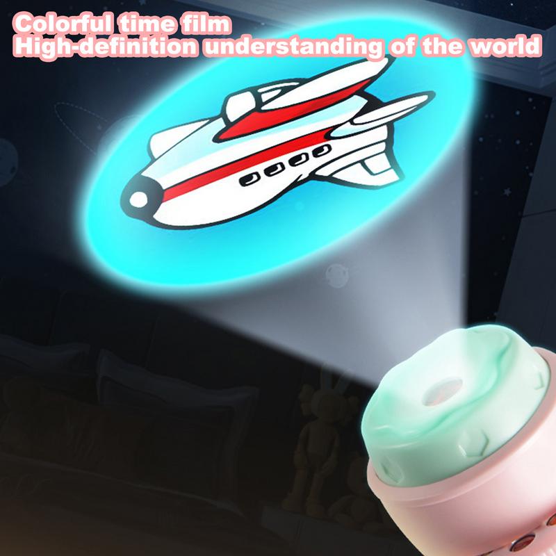 120 Patterns Flashlight Projector Toy for Kids Projector Torch Educational Cartoon Projector Lamp Bedtime Sleeping Story Book