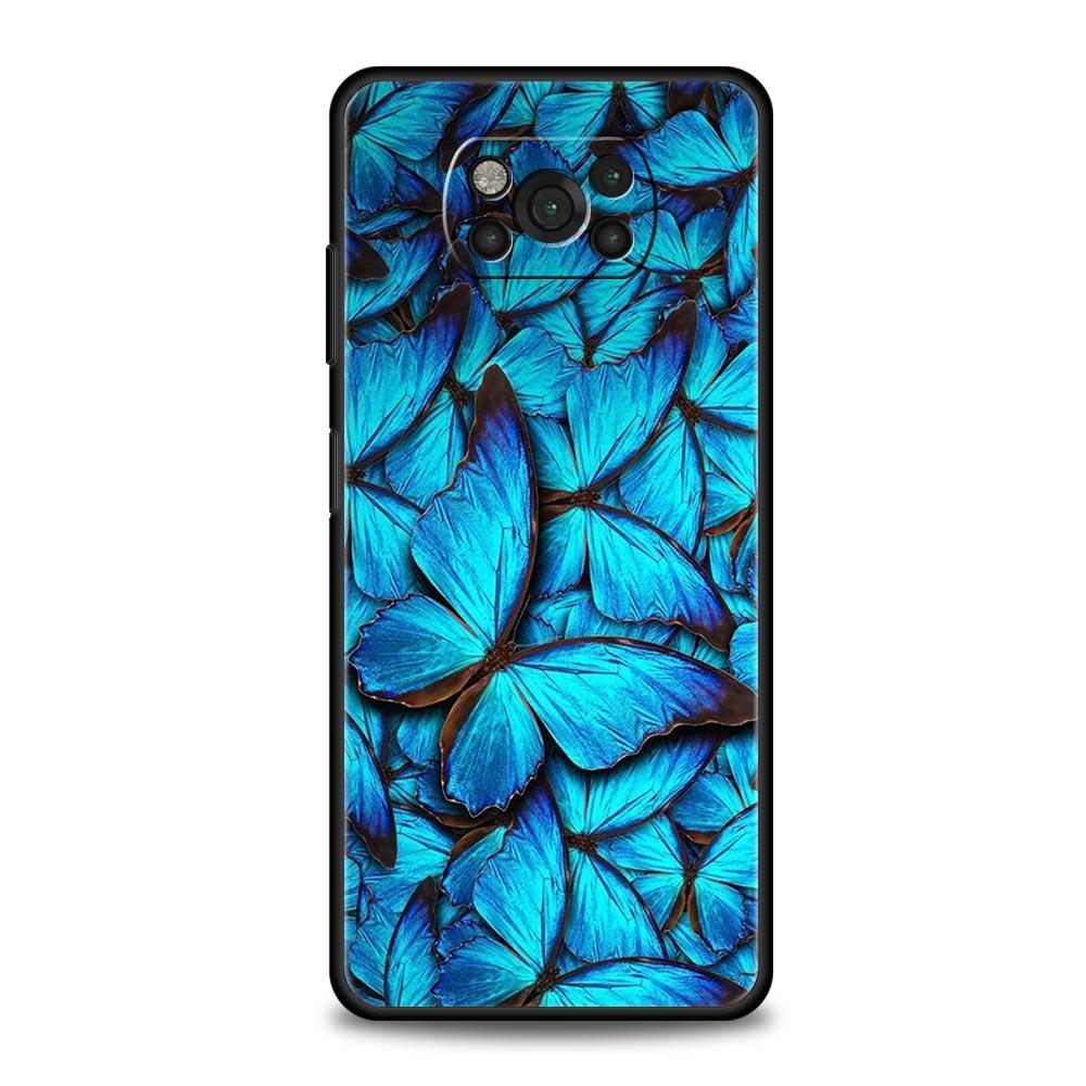 butterfly Phone Case For Xiaomi Mi Poco X3 NFC M3 F4 F3 M4 X4 Pro 5G Note 10 12 Lite 11 11T 10T 11X 13 12T Pro 9T Soft Cover
