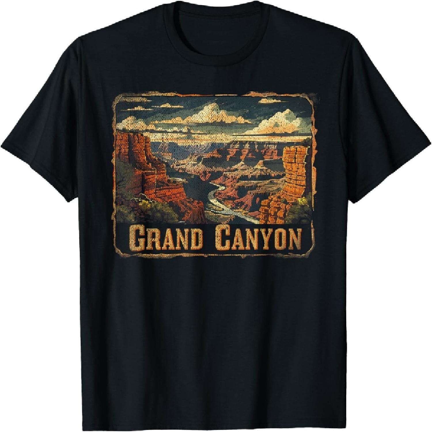 

Grand Canyon - US National Park Vintage Men Women Kids Retro T-Shirt(13) XXXXXL різнокольоровий