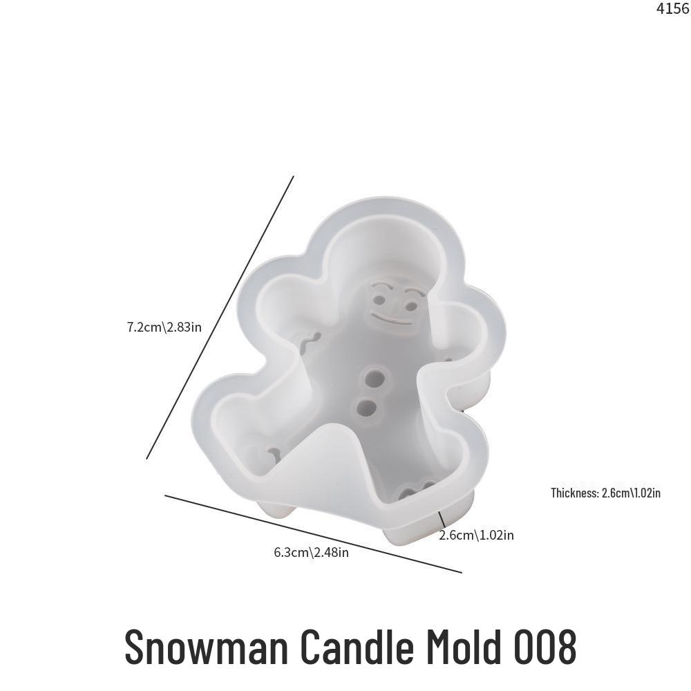 Epoxy Resin Christmas Ornaments: Snowflake, Snowman, Reindeer Mold Set for Plaster and Wax Candles