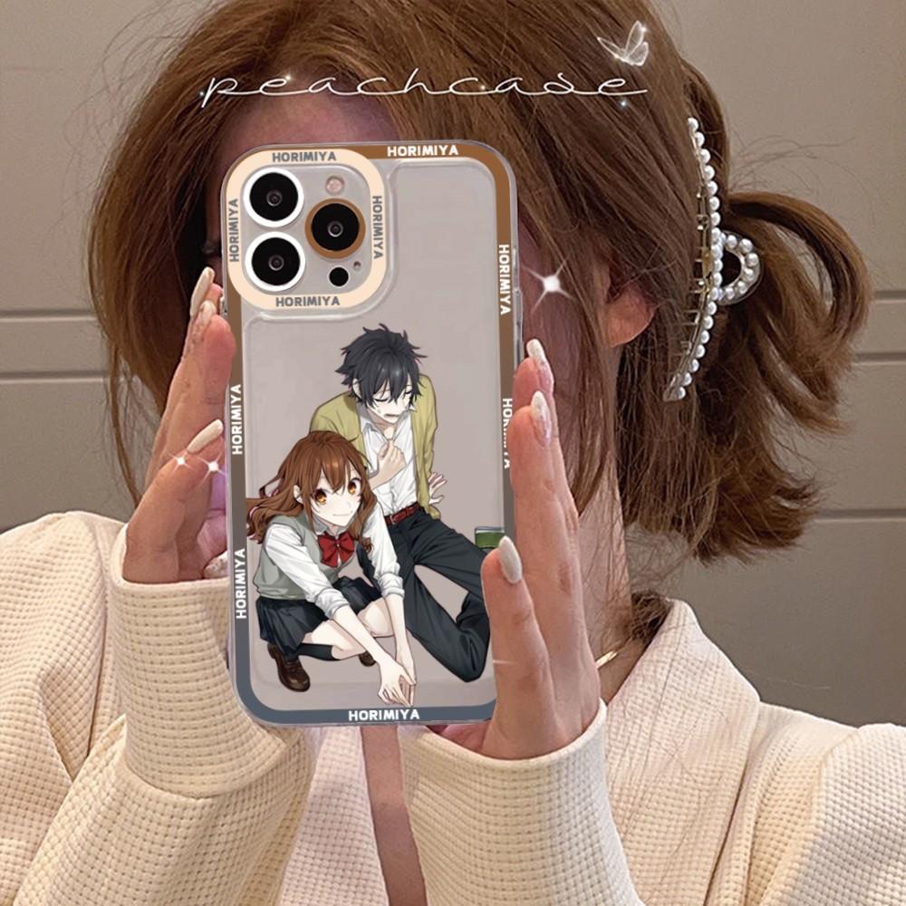 Anime Horimiya Phone Case For iPhone 15 11 12 13 14 Mini Pro Max XR X XS TPU Clear Case