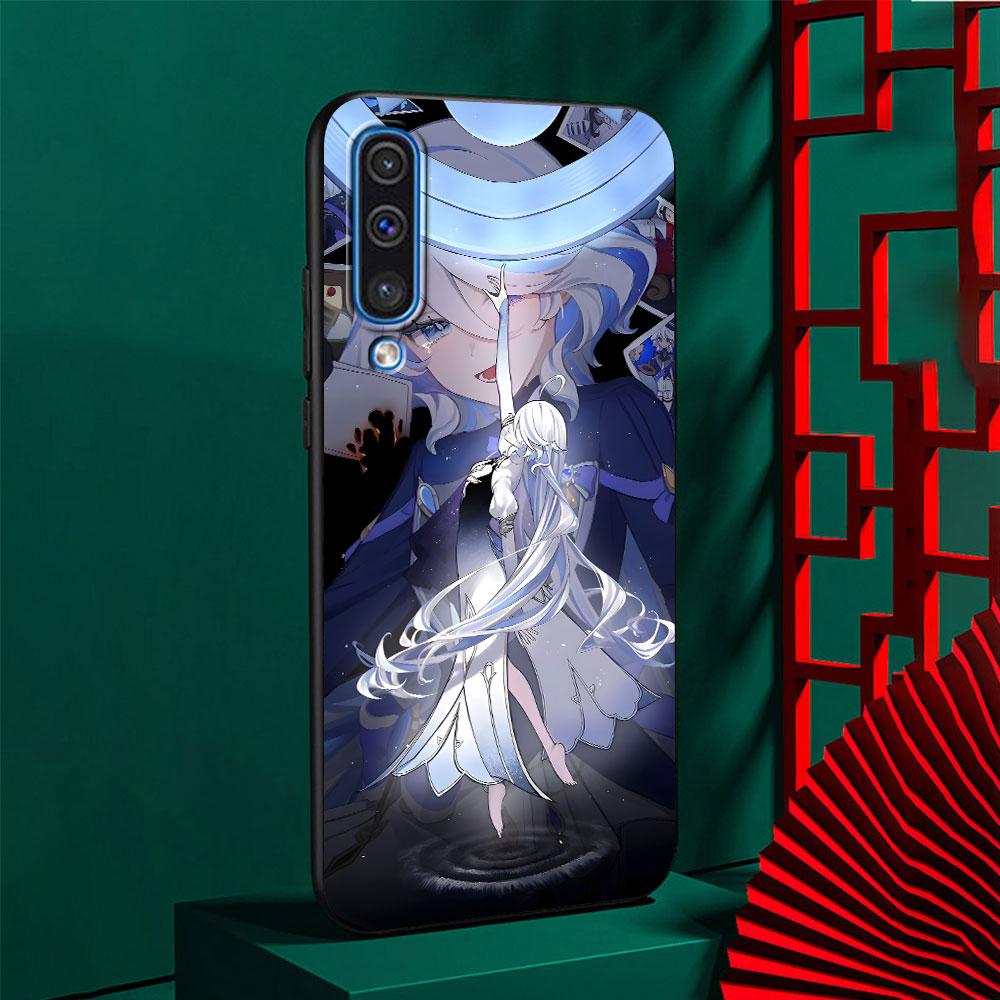 Cute Furina Genshin Impact Case for Samsung Galaxy A10s A50 A50s A02s A03s A20 A30 A20e A70 A70s A20s A30s A10 Black Phone Cover