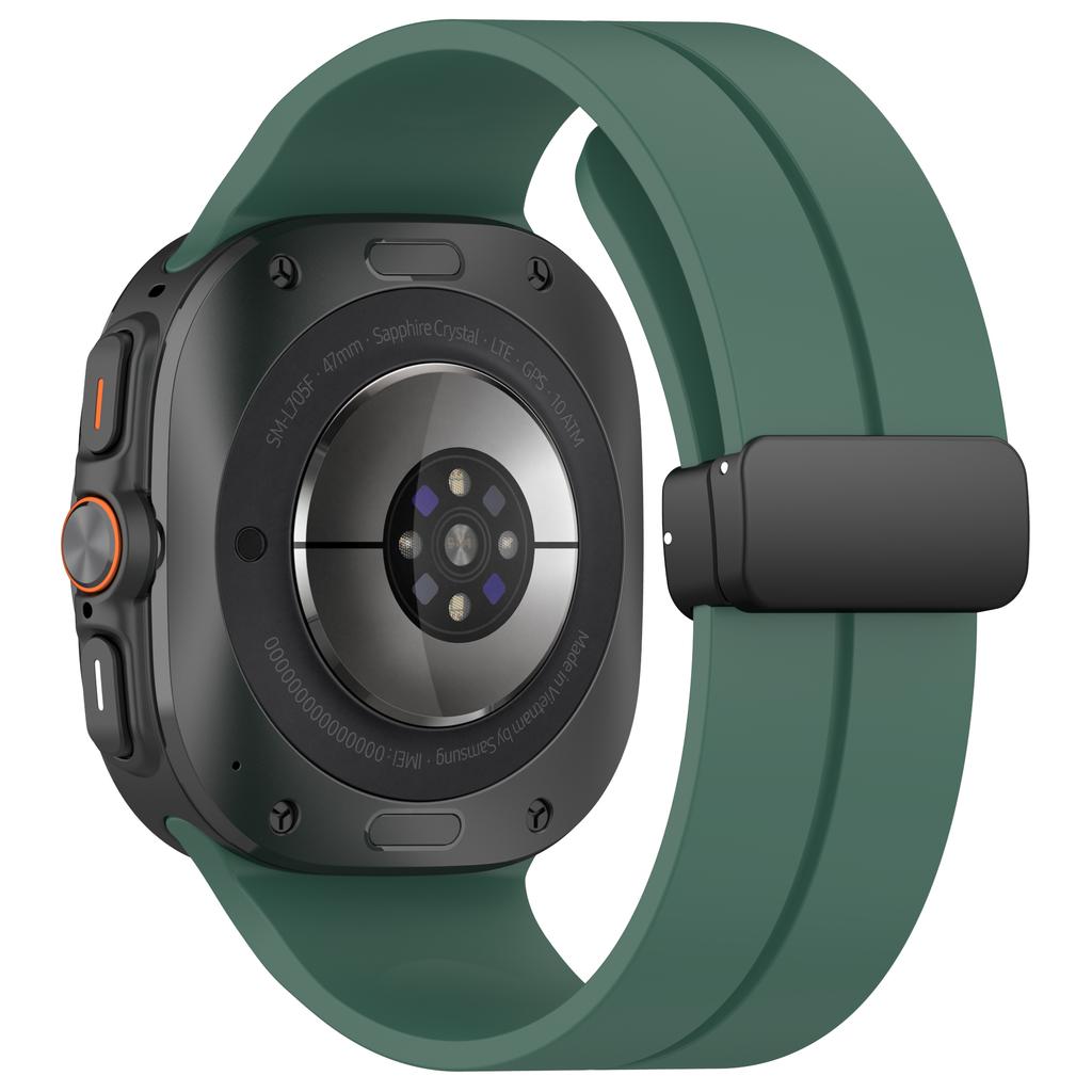 Magnetic D Buckle Sports Silicone Watchband For Samsung Galaxy Watch Ultra 47mm Strap Band Bracelet Replacement Accessories