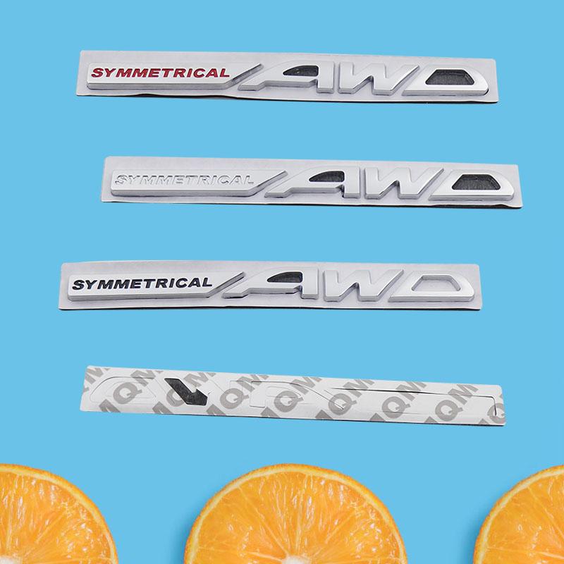 3D Car Styling SYMMETRICAL AWD car Hood Fender trunk Rear Bonnet Nameplate Decal Emblem Badge Sticker