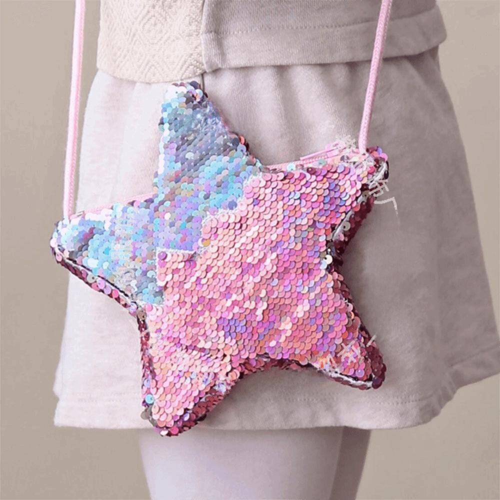 New Shiny Sequins Coin Purse Mini Cute Princess Student Purse Pouch Decorative Children Crossbody Bag Kids Gift
