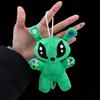15cm Brinquedos de Pelúcia Alienígena Verde Anime Tentáculo Chifre Monstros Alienígenas Chaveiro de Terror Pingente Bonecas Decoração de Mochila Presentes de Aniversário para Crianças