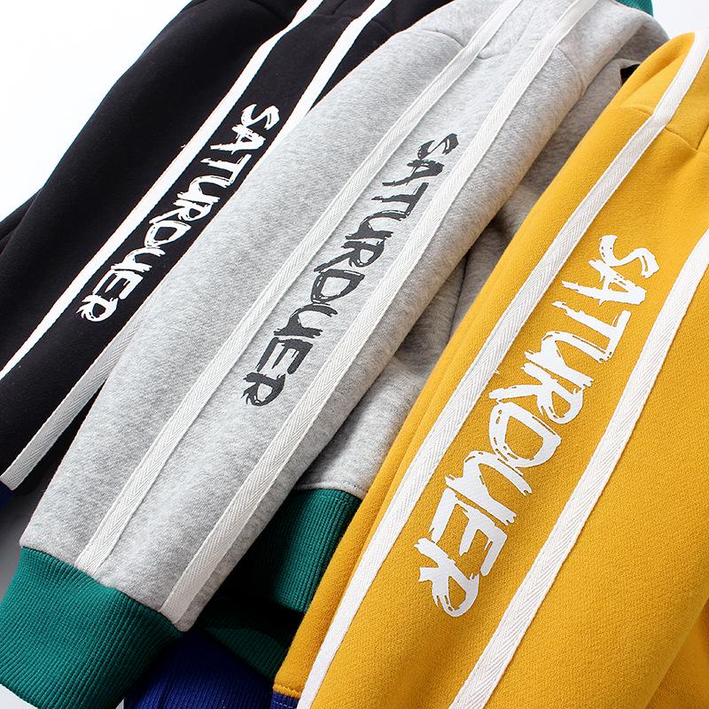 Kids' Winter Korean-Style High Collar Pullover with Velvety Warm Long Sleeves for Boys