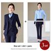 Professional Women's Autumn Suit Set - Formal Workwear for Hotel Front Desk Manager with Long-Sleeved Jacket and Pants