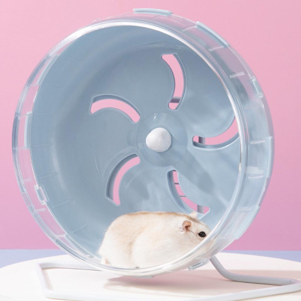 Silent Hamster Exercise Roller Toy Running Wheel Plastic for Small Pet with Stable Base Funny Pet Cage Entertainment Toy