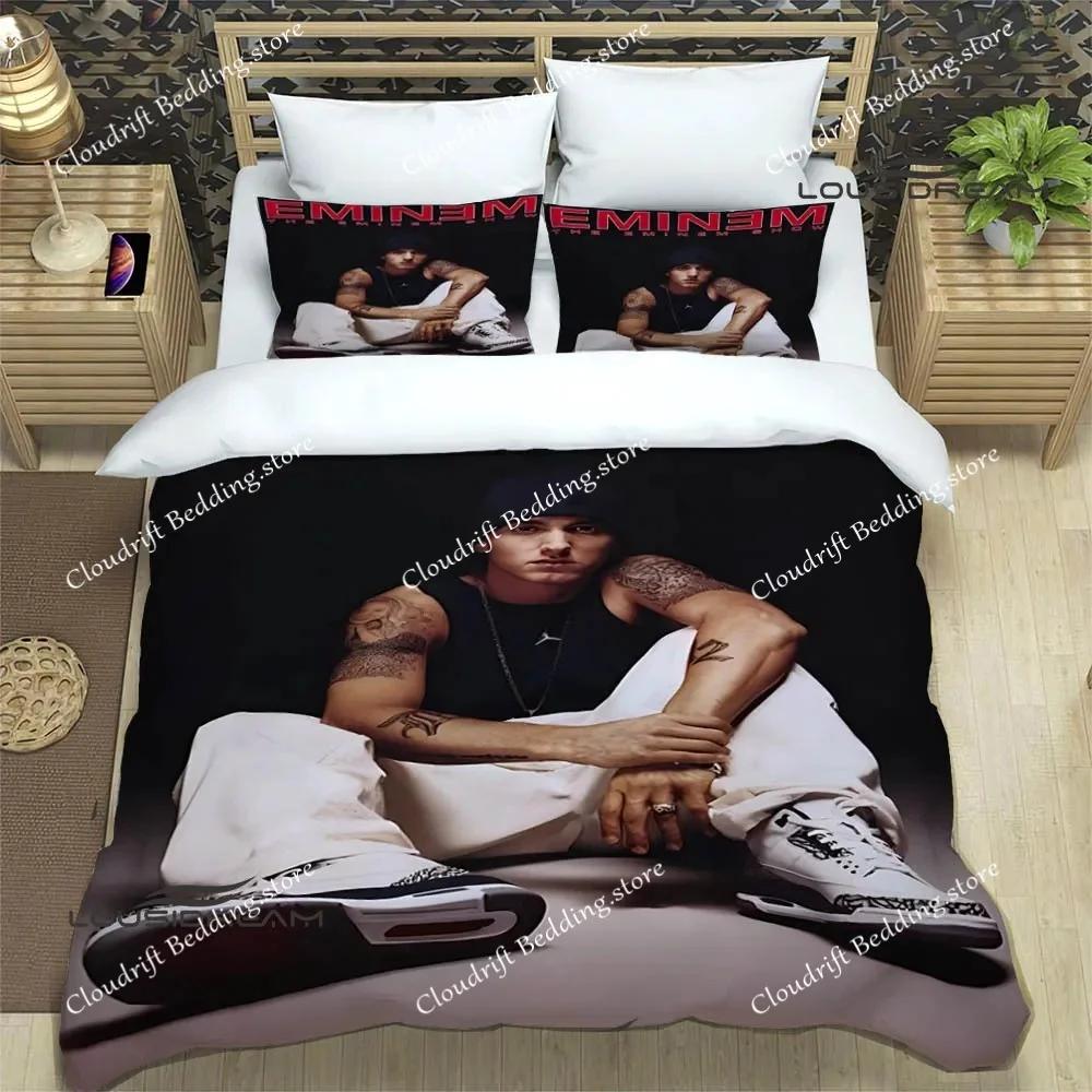 Eminem Hip -hop Singer Print Bedding Sets Exquisite Bed Supplies Set Duvet Cover Comforter Set Bedding Set Luxury Birthday Gift0