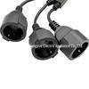 35CM European Standard Waterproof 1-to-3 Plug Cable Extension Cord