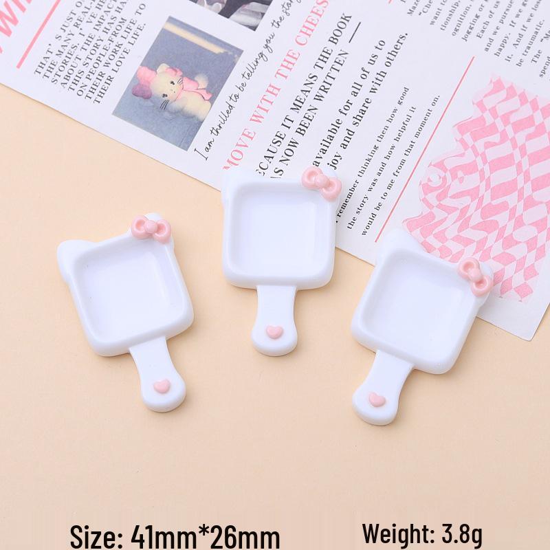 Kitten Cartoon Square Plate DIY Jewelry & Hair Clip Accessories Kit with Resin Glue