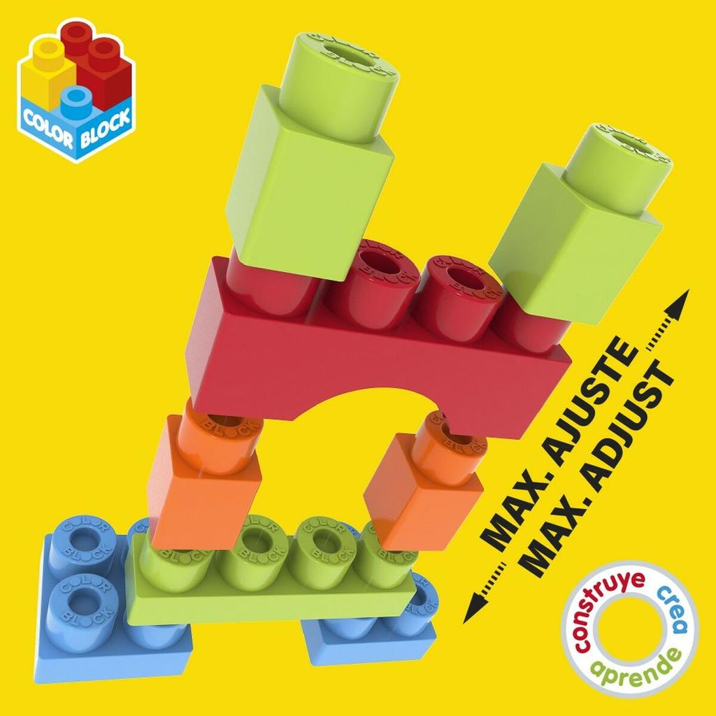 Construction Set Color Block Basic Bucket 50 Pieces (6 Units)