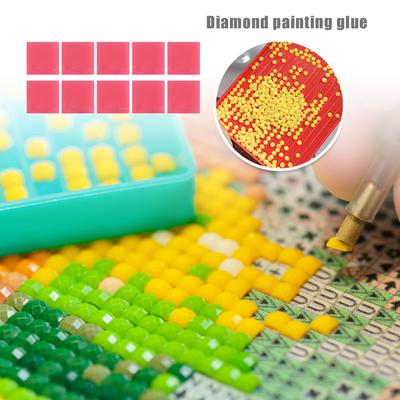 10-50pcs 2 X 2cm Resin Diamond Drilling Sticking Mud DIY Painting Handcraft Dotting Wax Clay Diamond Painting Cross Accessories