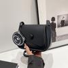 Retro small bag women's new trendy fashion texture shoulder bag high sense contrasting color versatile messenger small square bag