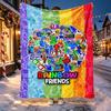 Game Rainbow Friends Pattern Blanket for Home Decoration, Bed, Sofa, Car Travel, Camping, Suitable for All Seasons, Birthday Christmas Gift