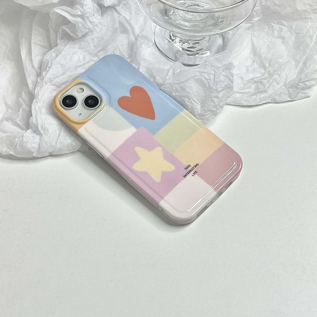 Ins Rainbow Smiley Love Stars Imd Heart Husa telefon pentru Iphone 13 11 Promax 12 14 Pro Max din silicon moale Cartoon 2023 Husa din spate