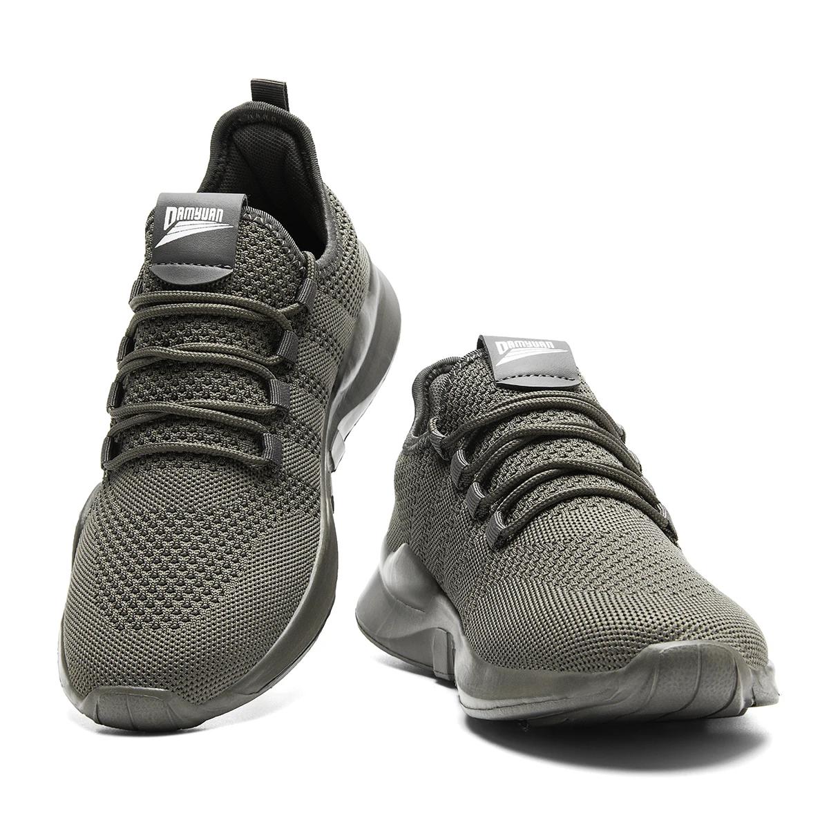 

модные сетчатые дышащие повседневные мужские кроссовки сверхлегкие кроссовки для бега для мужчин трендовая обувь нескользящая спортивная обувь zapatillas hombre 45 темно-серого