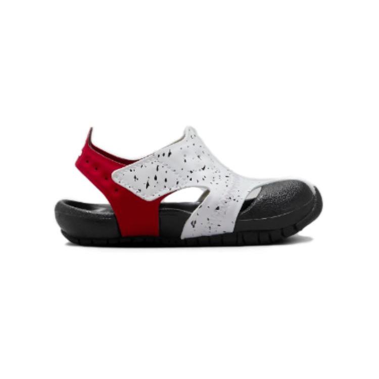 Jordan Flare Slip Resistant Abrasion Resistant Low top Toddler Shoes White Red Infant And Toddler CI7850-106