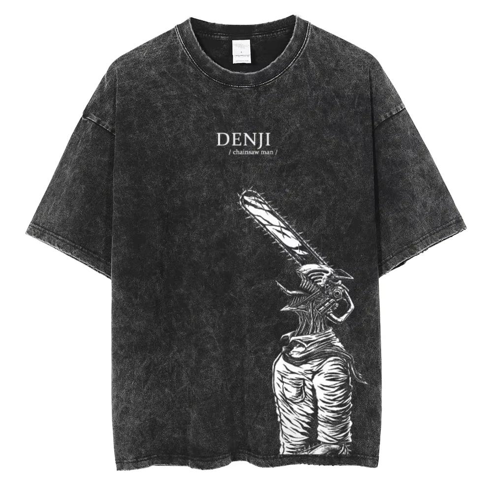 Hip Hop T-Shirt Anime Printed Streetwear Short Sleeve Vintage Japanese Graphic TShirt Men Harajuku Casual Daily Wear Cool Top
