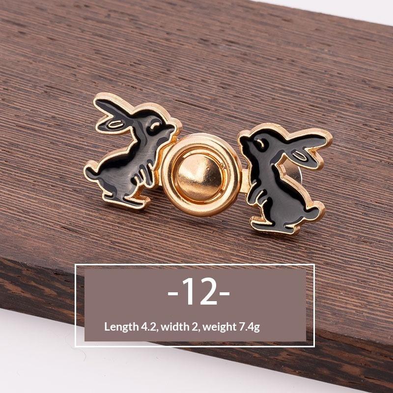 Various Cute Styles No Sew Waist Tightener Buttons Alloy Adjustable for Jeans Skirt Pants Waist Adjustment Accessory