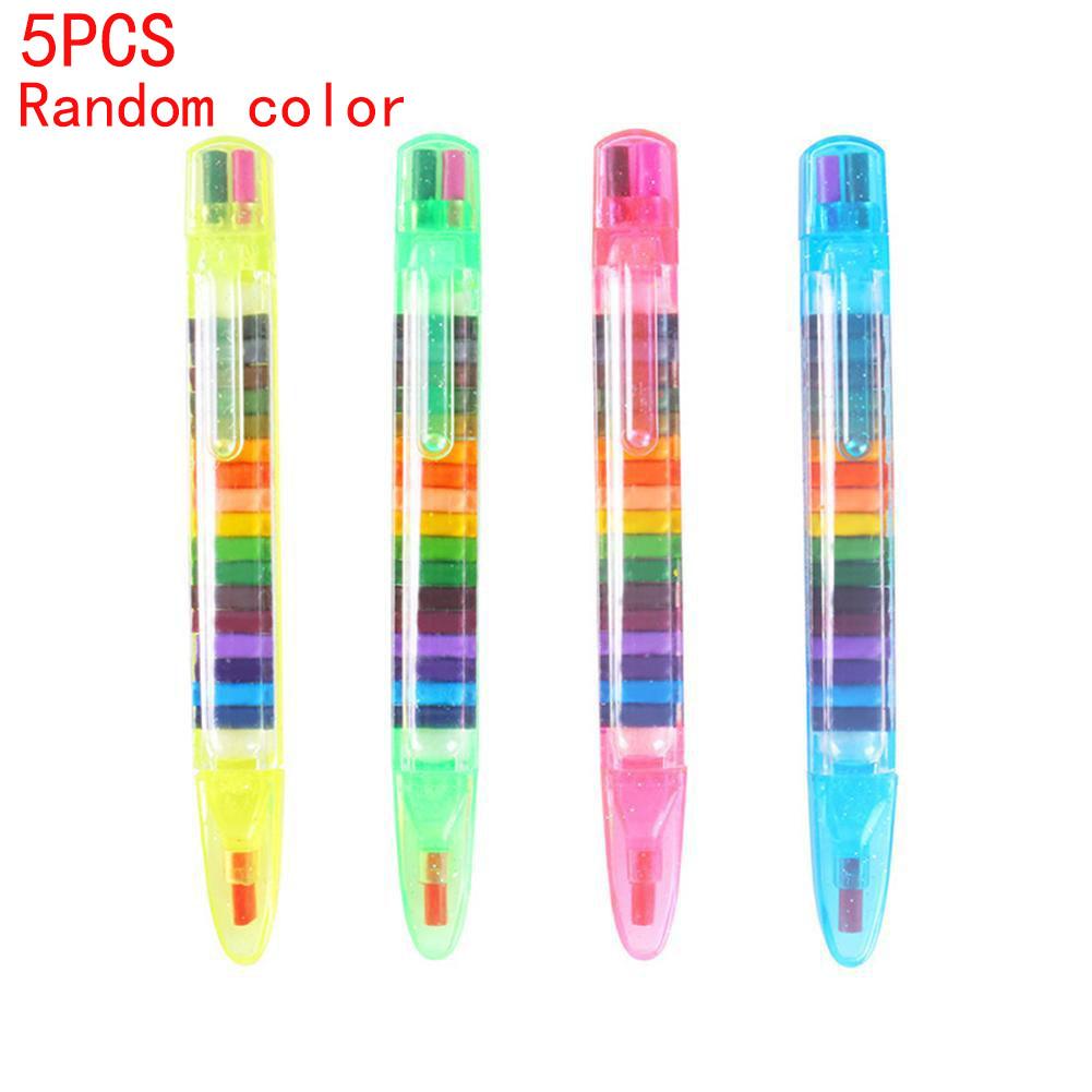 1/5pcs Cute Kawaii Crayons Oil Pastel Colored Graffiti Pen for Kids Painting Drawing Supplies Student Stationery 20 Colors