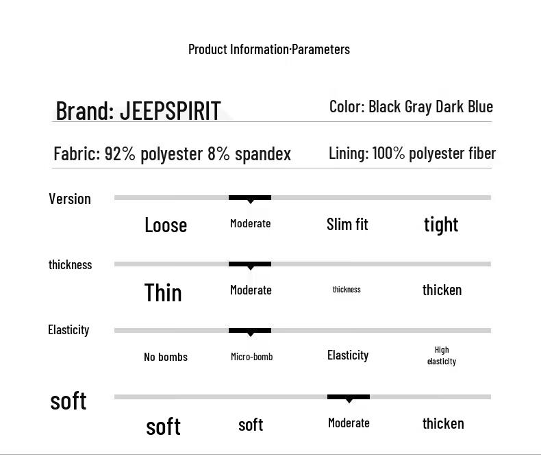 JEEP SPIRIT Men's Loose Fit Outdoor Casual Pants