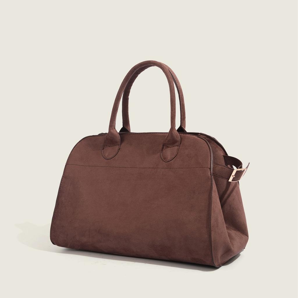 Niche New Matte Textured Handbag Autumn and Winter High-end Retro Suede Work Commuting Tote Bag for Women