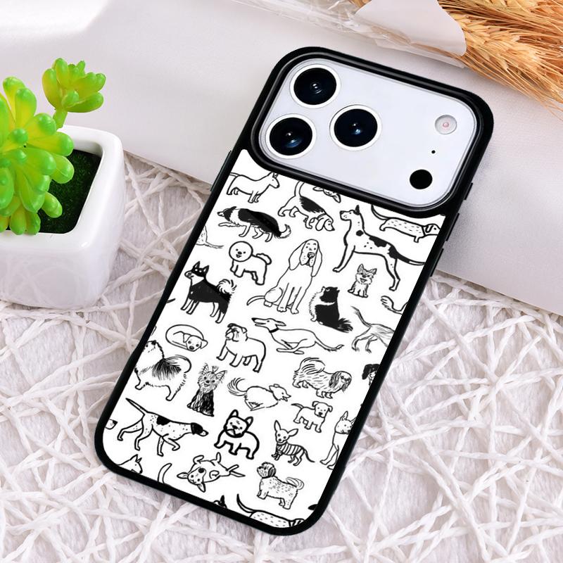 Cute Dog Puppy Collage Phone Case for iPhone 17 Air 16 15 11 12 14 13 Pro Max Shockproof Cover