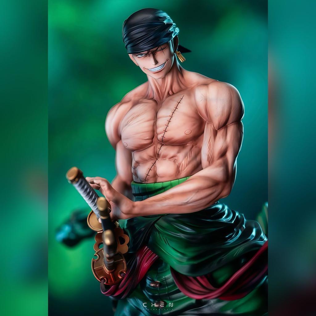 28cm One Piece Anime Figure Roronoa Zoro Figure Zoro Figurine Pvc Gk Statue Model Dolls Collection Desk Decoration Toys Kids