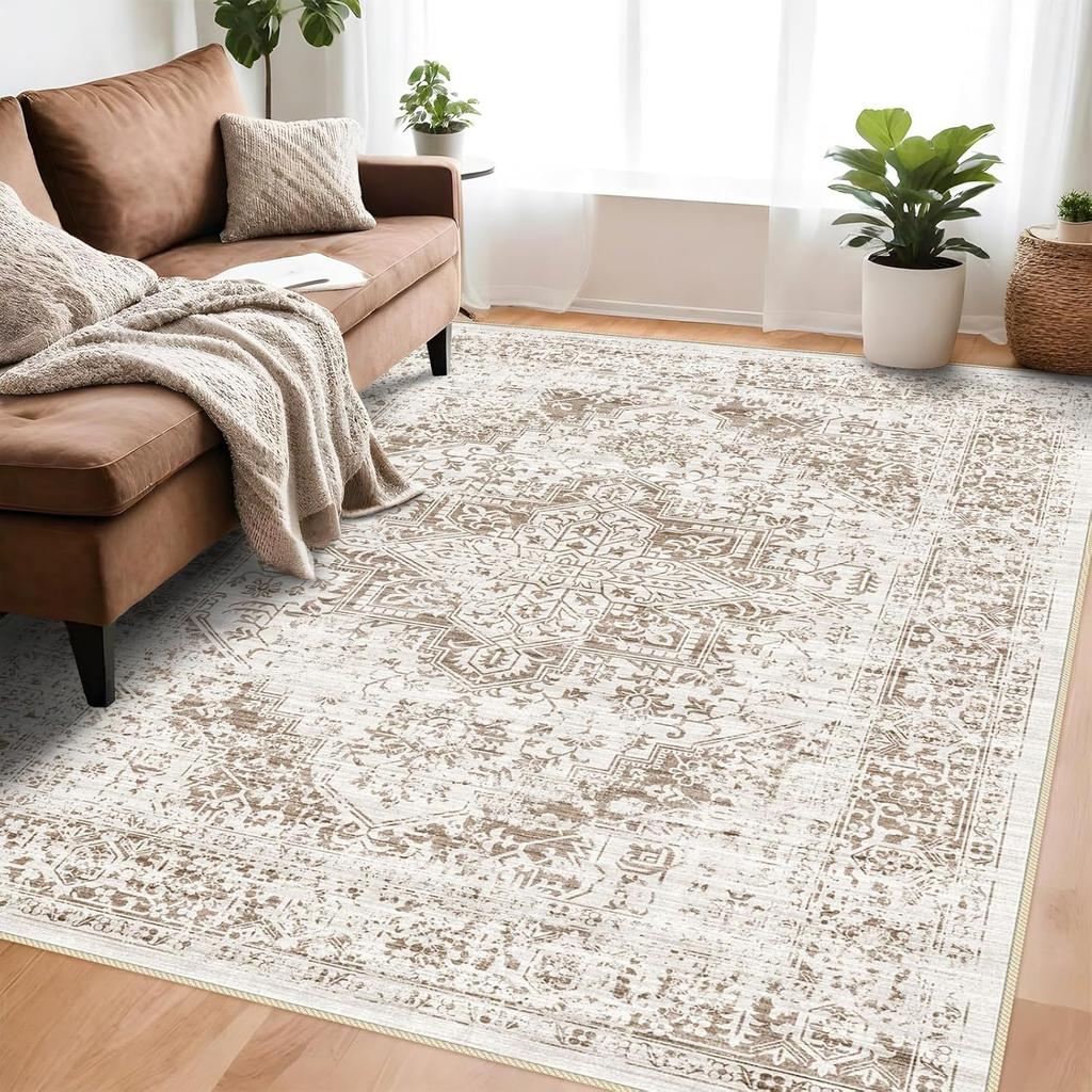 Temu Ethnic Style Persian Floor Mat Household Living Room Dust-Proof Carpet Bedroom Dirt-Resistant And Easy To Take Care Of Bedside Blanket