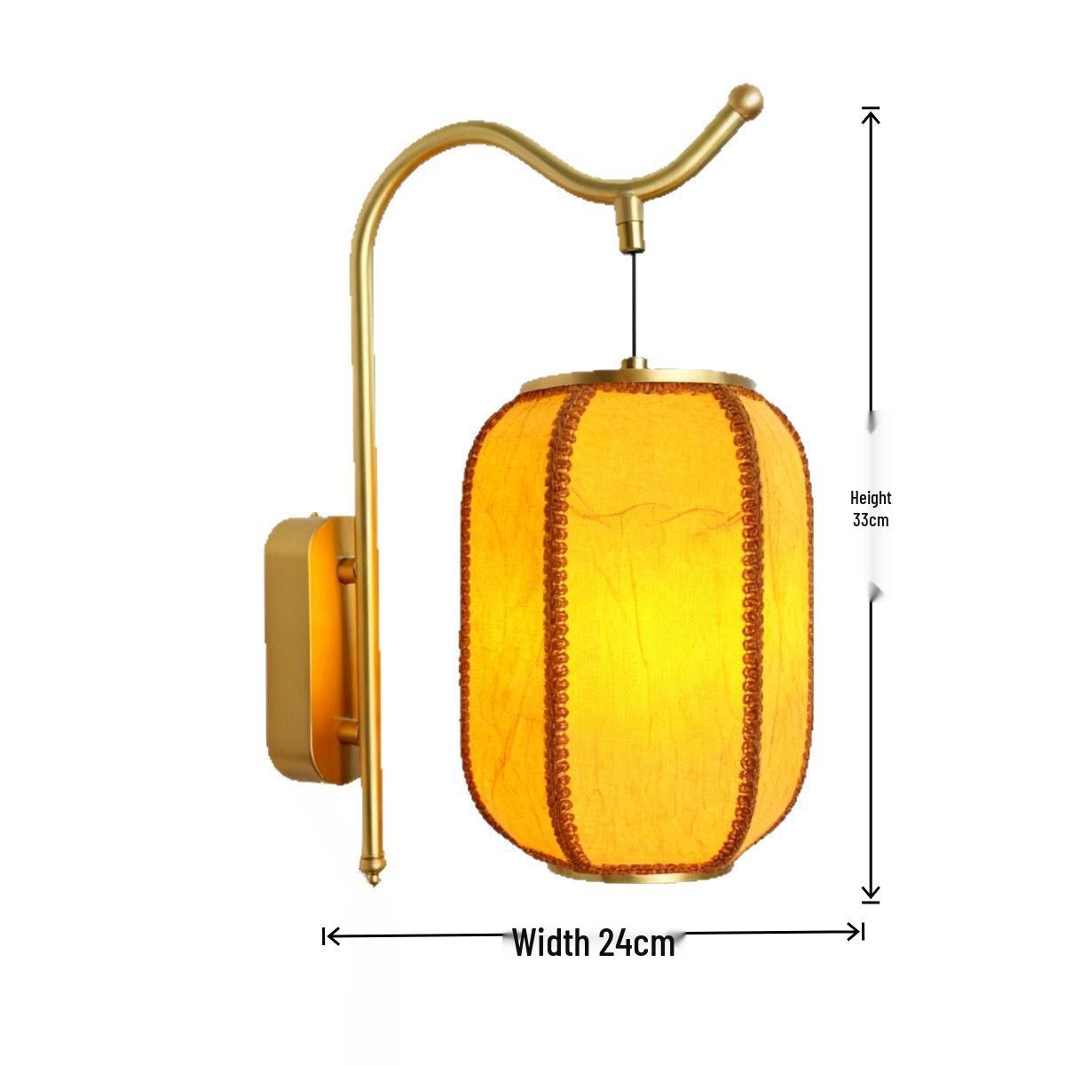 Chinese Song Dynasty Aesthetic Wall Lamp: Retro Parchment Lantern for Bedroom or Living Room