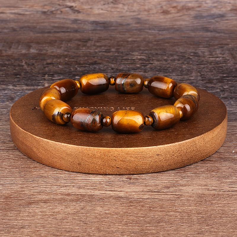 Natürlicher facettierter Tigeraugenstein Reiki-Armbänder Herren Mode Energie Hämatit-Perlen Armbänder für Frauen Seelen Schmuck Geschenk Pulsera