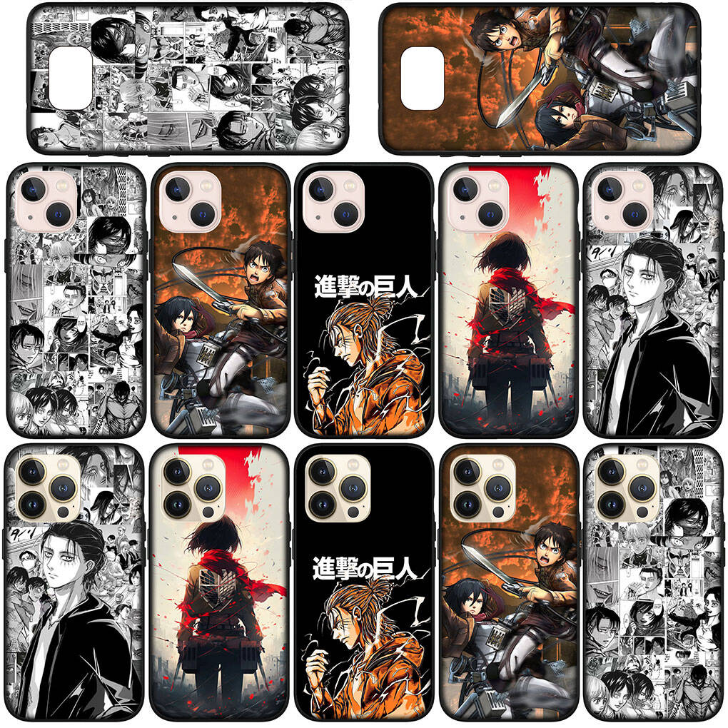 Phone Case for Samsung Galaxy S25 S23 S22 S24 Ultra FE A05 A06 A15 A16 A36 A37 A35 A54 A55 A56 A57 A25 A26 A17 Eren Jaeger Levi Attack On Titan Cover