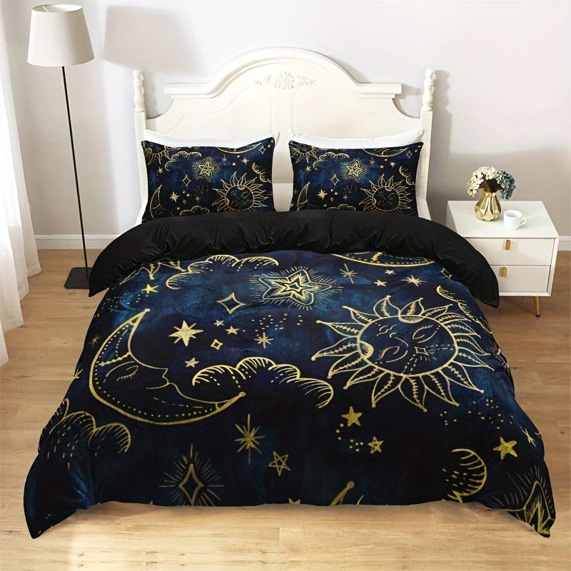 Sun And Moon Bedding Set 3D Printing  2-3 Piece Set (No Core) for Bedroom Duvet Cover Home Decor Textile Christmas Gift For Kids