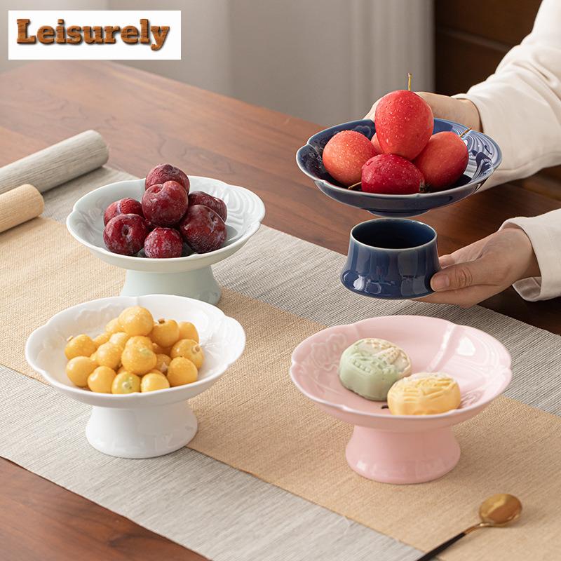 Čínské příznivé mraky Odkapávací misky na ovoce Vintage talíř na pečivo Stojan na dort Servírovací podnos na candy bar Dekorace čajového servisu