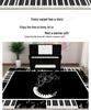 Geometric Music Instrument Crystal Velvet Non-Slip Sound-Insulating Piano & Drum Floor Mat - Dirt-Resistant, Washable Carpet