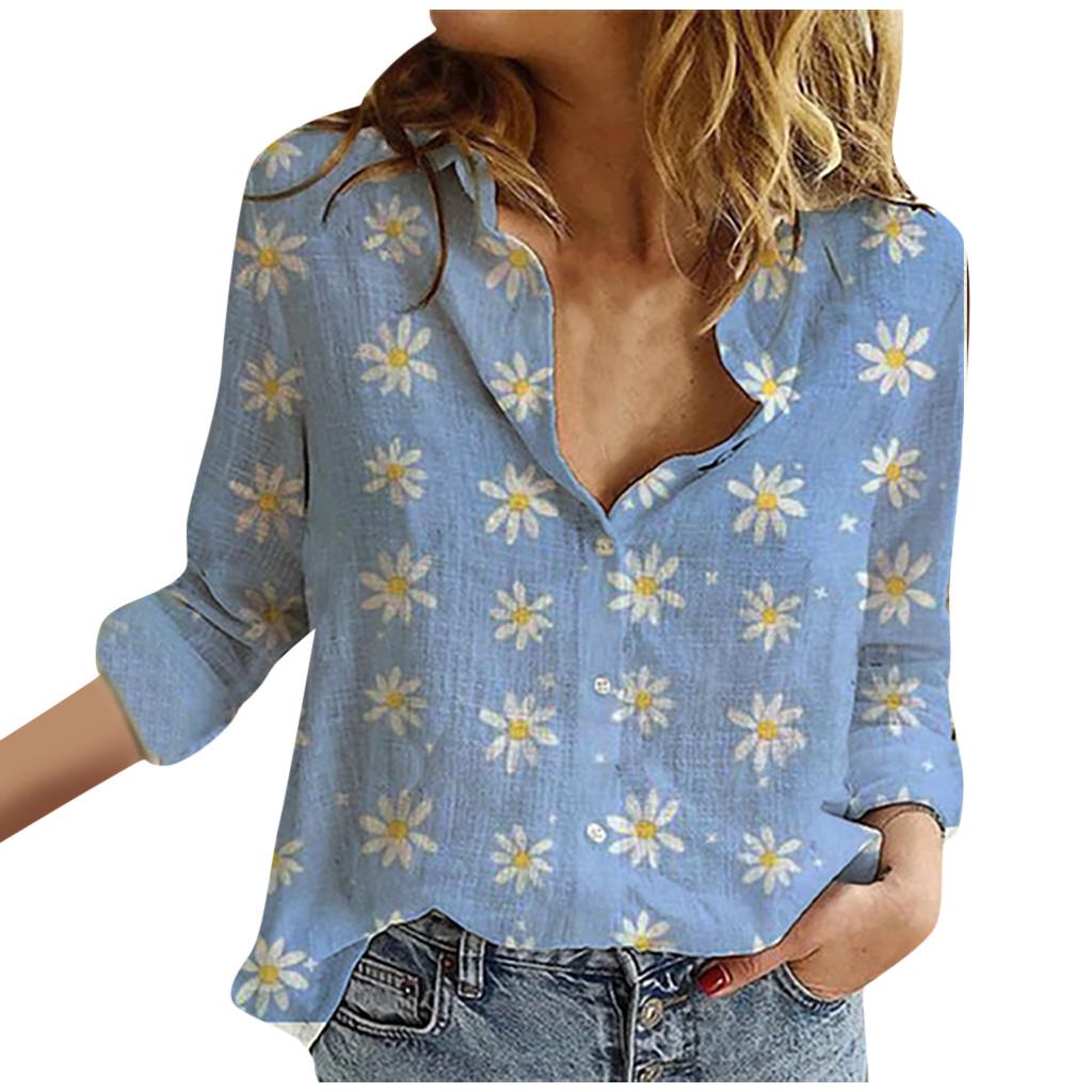 

(SU)Женская модная повседневная рубашка с короткими рукавами и v-образным вырезом с узлом и цветочным принтом, блузка, топы