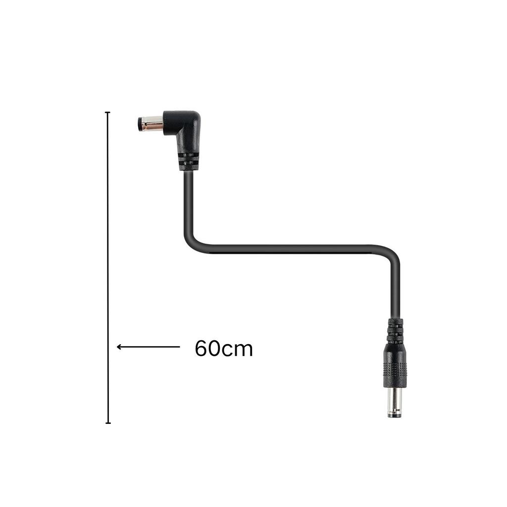 PICKPAL Guitar Pedal Power DC Cable, Multi-Way, 5.5*2.1mm, Self-Locking, 60cm