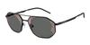 EMPORIO ARMANI Matte Black 30017G58 0EA2147 Sunglasses, Black, Mirror, Red, 58mm,