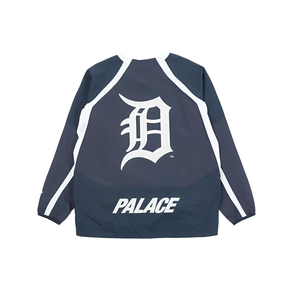 Palace New Era Palace X New Era Collaborative Detroit Tigers Drill Long Sleeve Crew Neck T-Shirt Men Tops Navy P21DNSS005