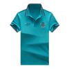Trend Hub New Men's Casual Embroidery Short Sleeve Polo Shirt Fashion Solid Color Top