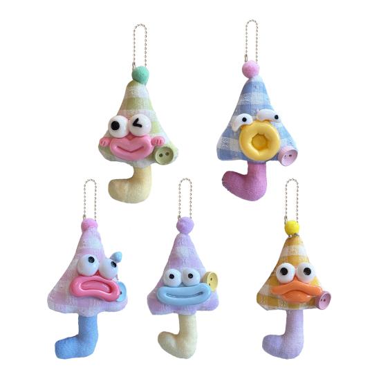 Large Mouth Cartoon Doll Keychain Bag Hanging Decoration Rich Macaron