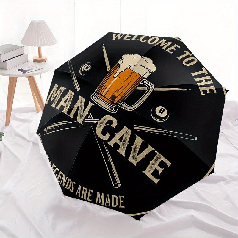 Man Cave: Legends Brewed HereUmbrella, Portable 3-Fold Compact Umbrella for Men & Women Gift