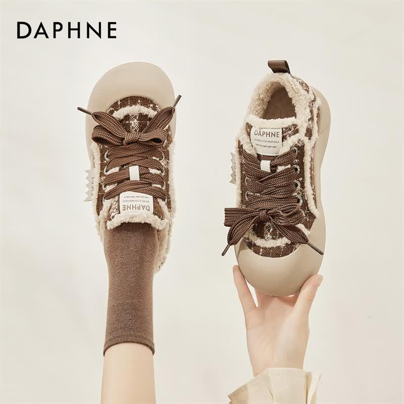 Daphne Women s Plush Lined Low-Top Winter Sneakers 39