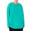 T-shirt da uomo morbida traspirante vestibilità comoda pullover maglietta girocollo manica lunga tinta unita per casa palestra abbigliamento da strada top