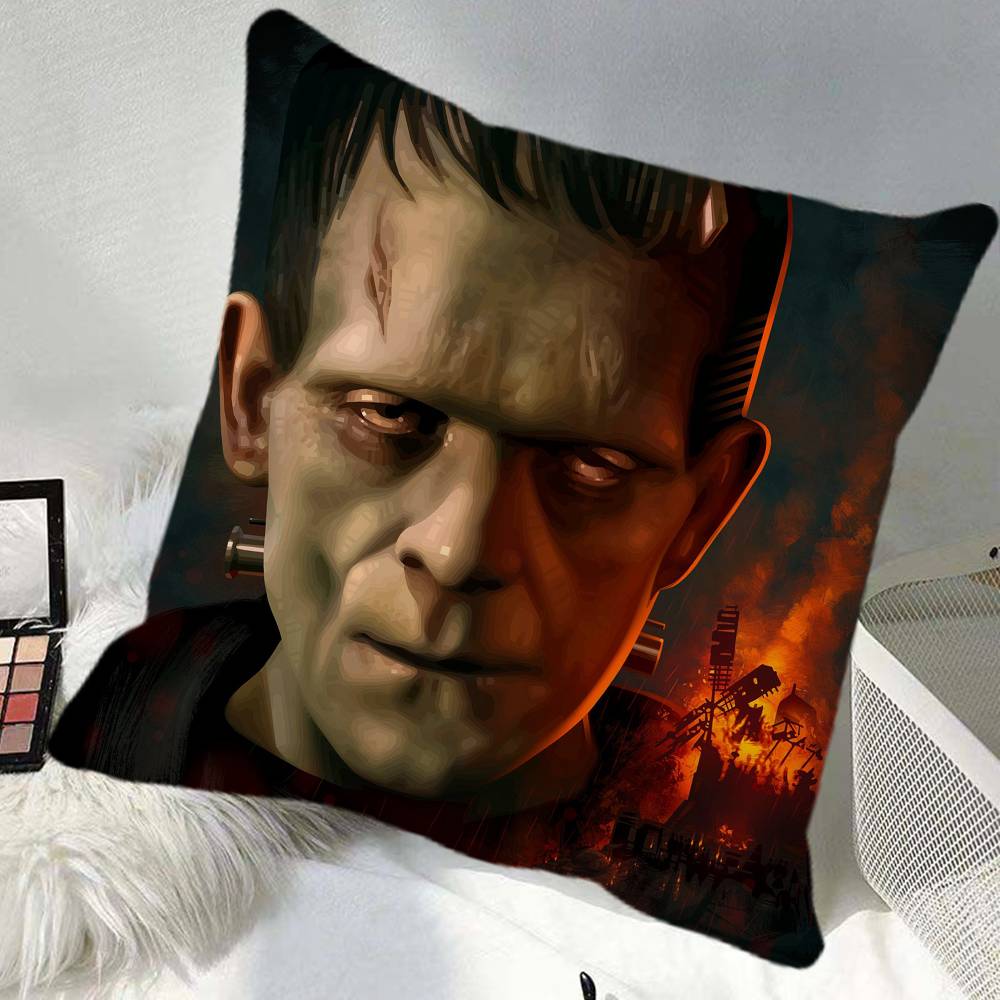 Frankenstein Movie Pillow Case Square Pillow Bedroom Sofa Leisure Comfort Cushion Car Home Decoration