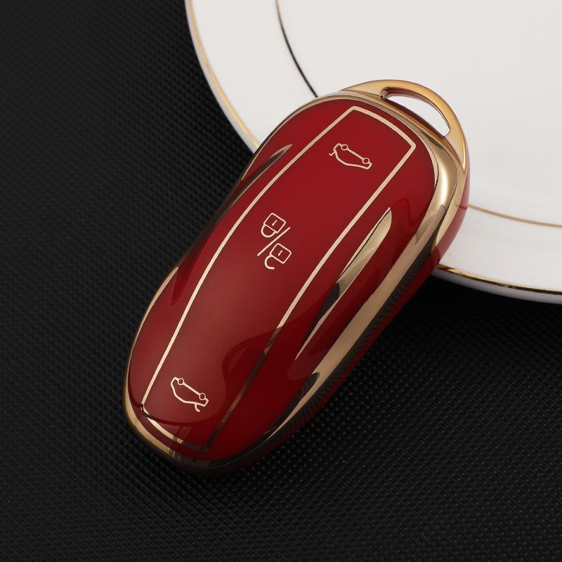 Tesla Car Key Cover Model 3/Model S/Model X Auto Parts Fashion TPU -bump Key Shell -fall TESLA Automotive Key Case