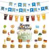 Oktoberfest Party Glasses Kit with German Festival Bunting Banner, Photo Booth Props, Customizable Celebration Essential